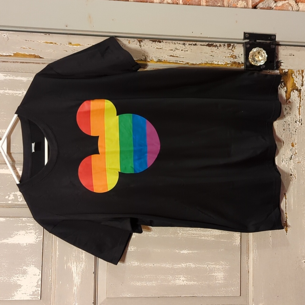 Men's Disney Pride Rainbow Mickey T-Shirt NWOT